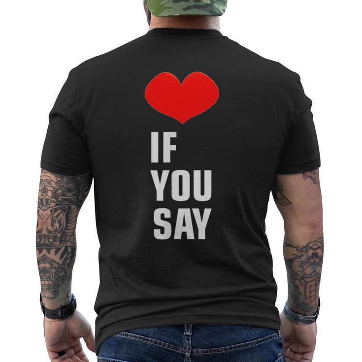 Heart Love If You Say Original Og Enhypen Trend Noir T-shirt imprimé au dos