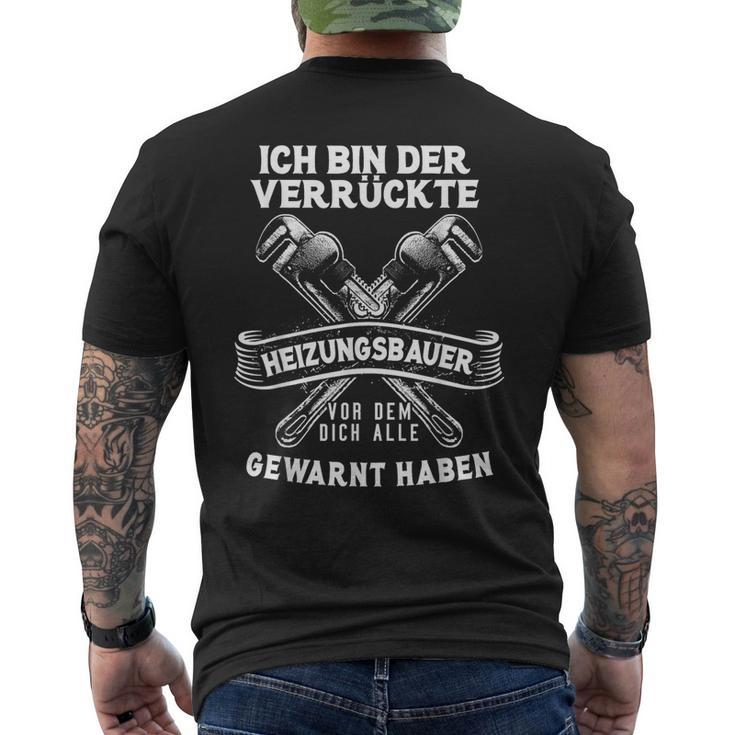 Heating Builder Heating Construction Heating Sanitary T-Shirt mit Rückendruck