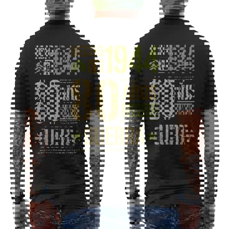 Hecho En 1944 80 Años Guerra Aniversarios Amigos Perfecto Camiseta Hombre Estampado Espalda