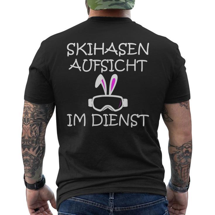 Herren Skihasen Aufsicht Im Dienst Skifahren Après-Ski Witzig T-Shirt mit Rückendruck