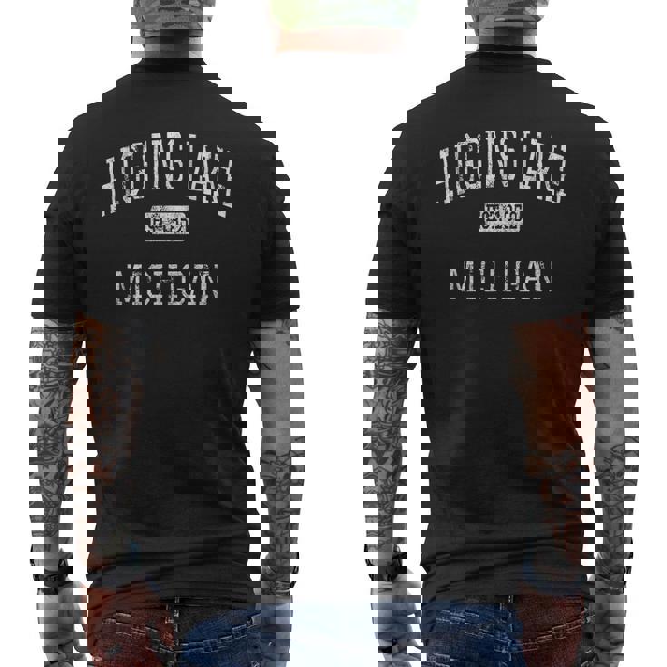 Higgins Lake Michigan Mi Vintage Men's T-shirt Back Print