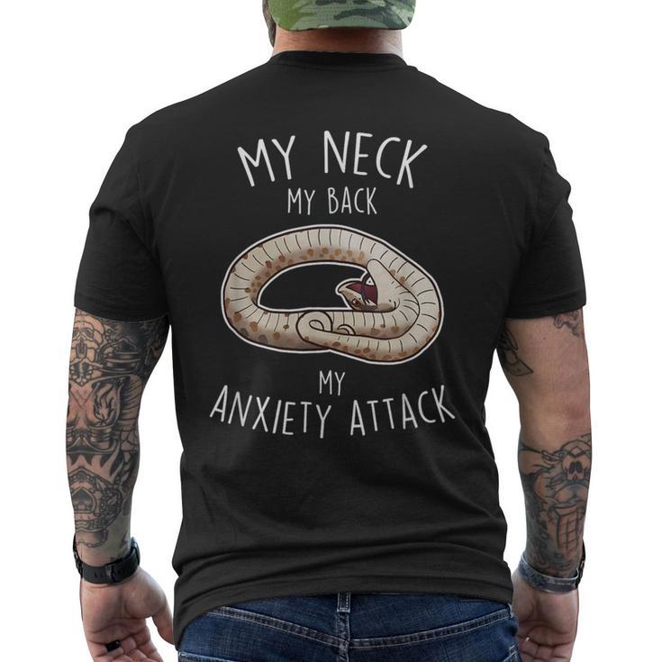 Hognose Snake My Neck My Back Cute Pet Reptile Lover Men's Back Print T-Shirt