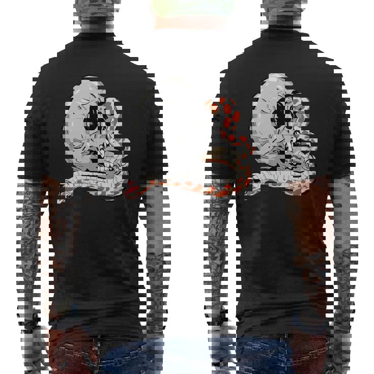 Hognose Snake Skull Albino Morph Dramatic Danger Noodle Premium Men's Back Print T-Shirt