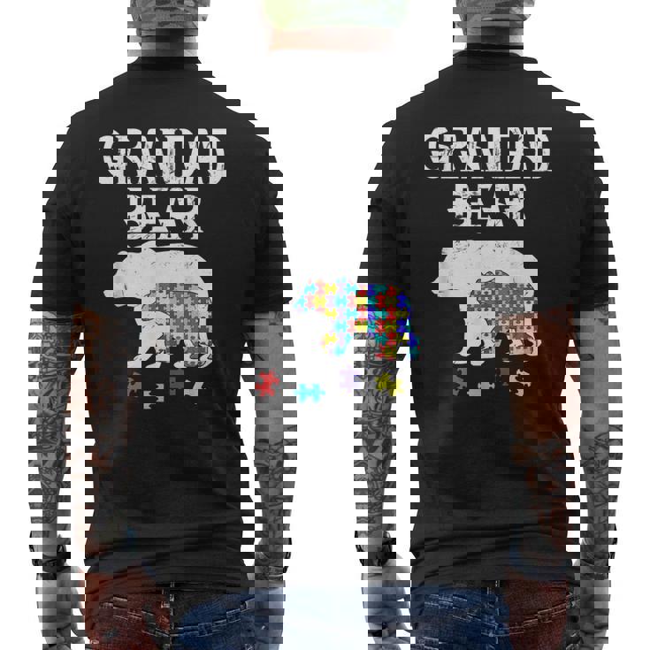 Hombre Grandad Bear Autism Awareness Autism Papa Daddy Camiseta Hombre Estampado Espalda
