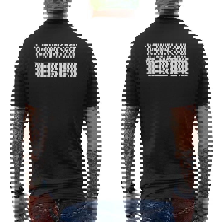 Hombre Siempre Tengo Razón Soy Bestefar Norwegian Abuelo Camiseta Hombre Estampado Espalda