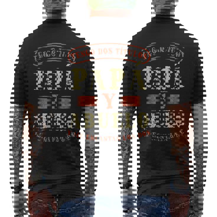 Hombre Tengo Dos Títulos Papá Y Abuelo Regalo Día Del Padre Camiseta Hombre Estampado Espalda