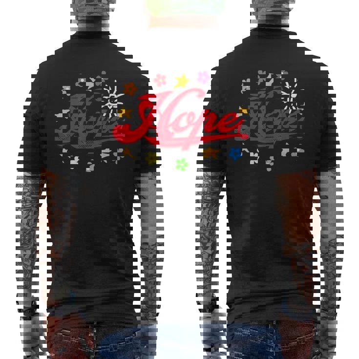 The Hope Personalized Name Flowers On Stage Stars Men's T-shirt Back Print