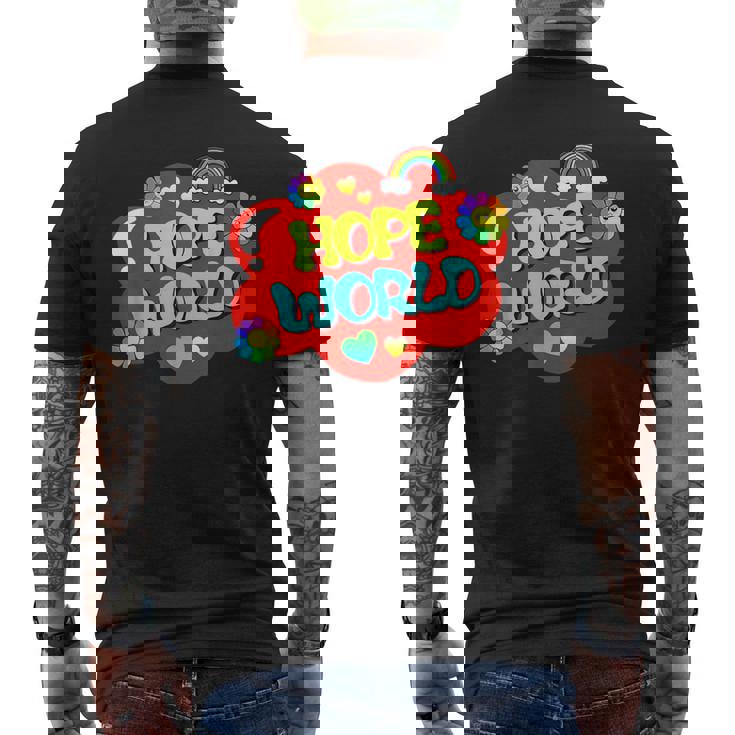 Hope World Colorful Men's T-shirt Back Print