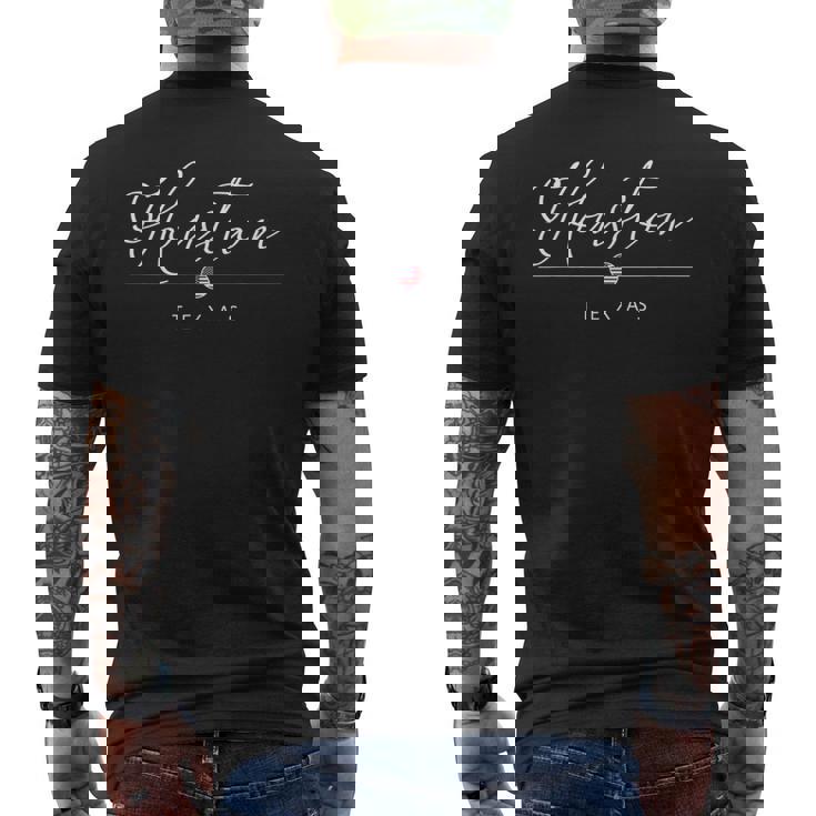 Houston Texas Tx En Houston Camiseta Hombre Estampado Espalda