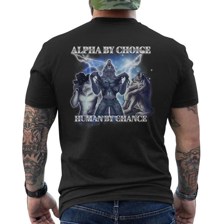 Human By Chance Alpha By Choice T-Shirt mit Rückendruck