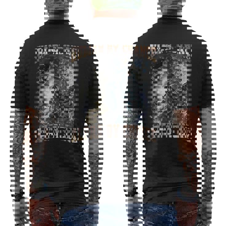 Human By Chance Alpha By Choice Wolf Alpha Men Men's T-shirt Back Print