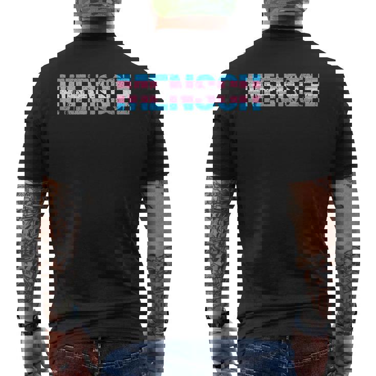Human Trans Pride LGBTQ LGBT Transgender Transman Men's Back Print T-Shirt