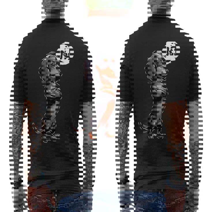 Humorvolle s Für Rauhaardackel Hundebesitzer Dickköpfiger Rauhaardackel Nö Dackel Hund Lustiges Hunde Schwarz U-Ausschnitt Kurzarm S Eu Klein Kind Casual T-Shirt mit Rückendruck