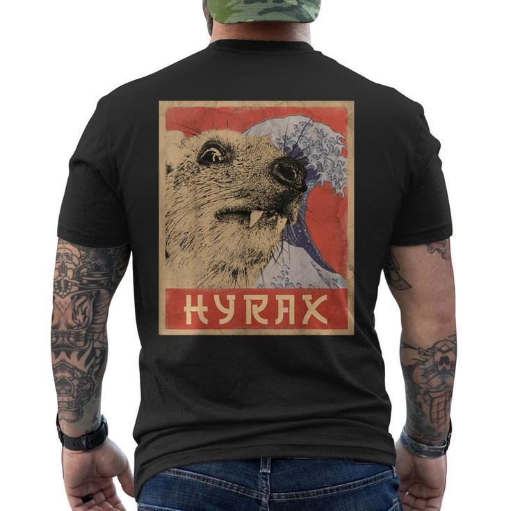 Hyrax Japaneseintage Style Hyrax Meme T-Shirt mit Rückendruck