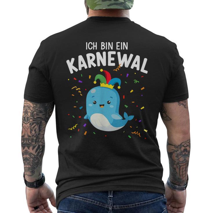 Ich Bin Ein Karnewal Whale T-Shirt mit Rückendruck