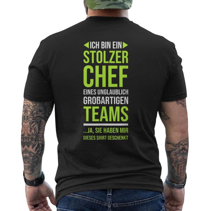 Ich Bin Stolzer Chef Boss Chef T-Shirt mit Rückendruck