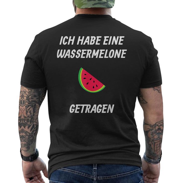 Ich Habe Eine Wassermelon Getrie Ich Habe Eine T-Shirt mit Rückendruck