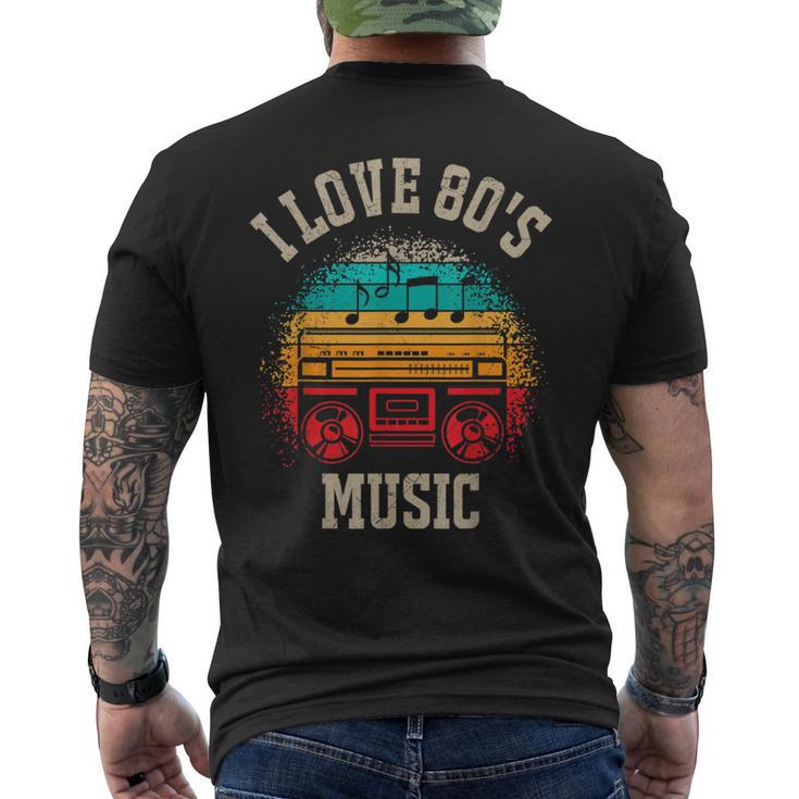 Ich Liebe 80Er Jahre Musik T-Shirt mit Rückendruck