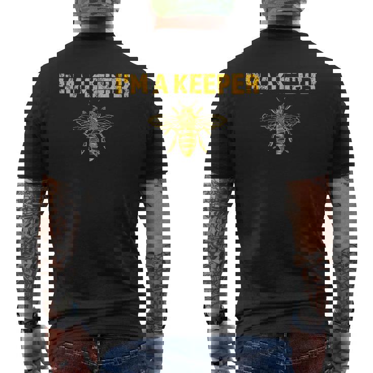 I'm A Bee Keeper Honey Bee Apiarist Beekeeping Men's Back Print T-Shirt