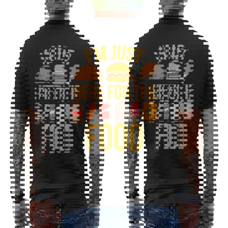 I'm Just Here For The Food Vintage Great For Food Lover Men's T-shirt Back Print