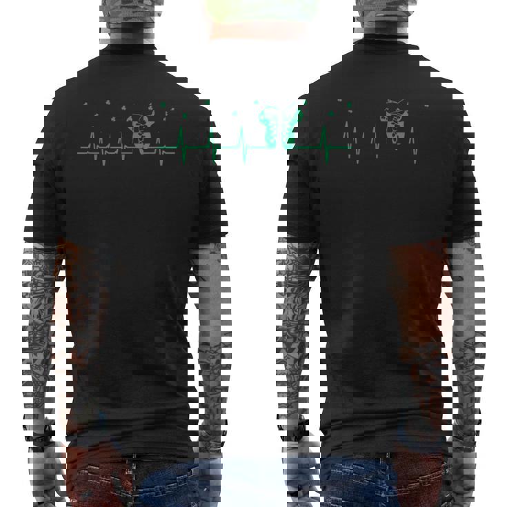 Irish Dance Heartbeat Clover Festival Ceili Stepdance Men's Back Print T-Shirt