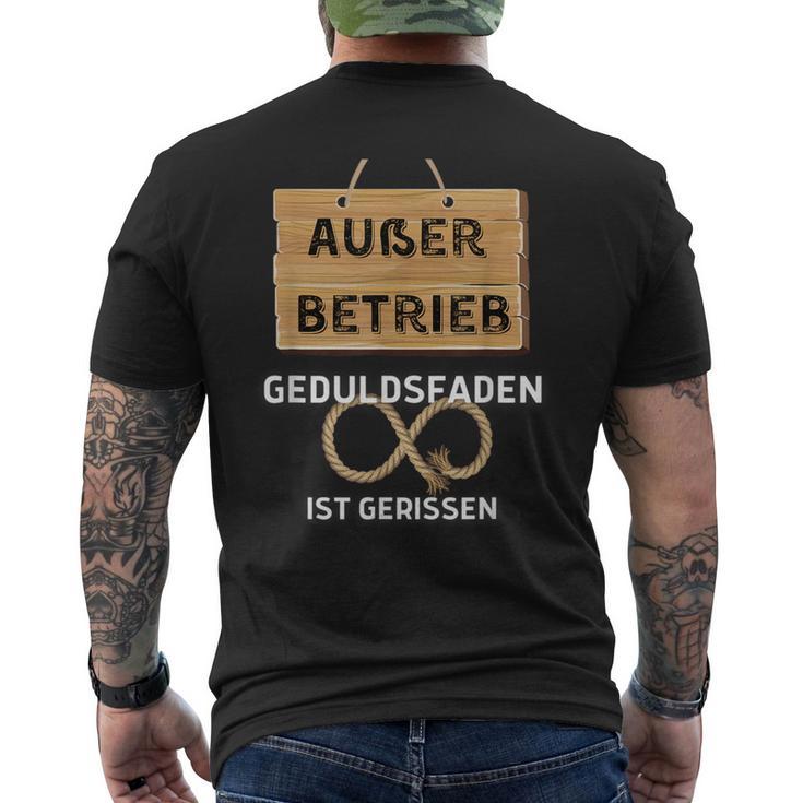 Ironie Office Auser Betriebs Auser Betriebs T-Shirt mit Rückendruck