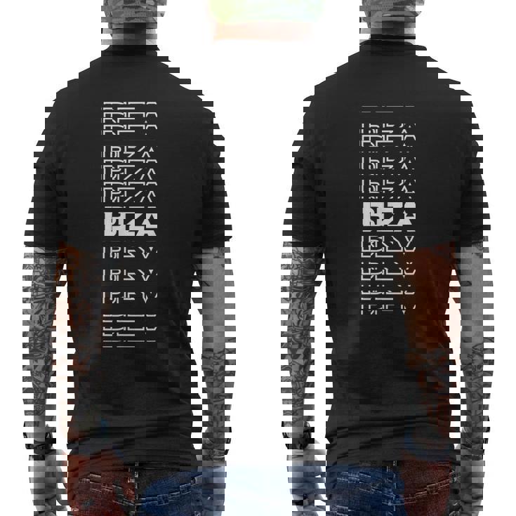 Isla Minimalista España Modern Ibiza Camiseta Hombre Estampado Espalda