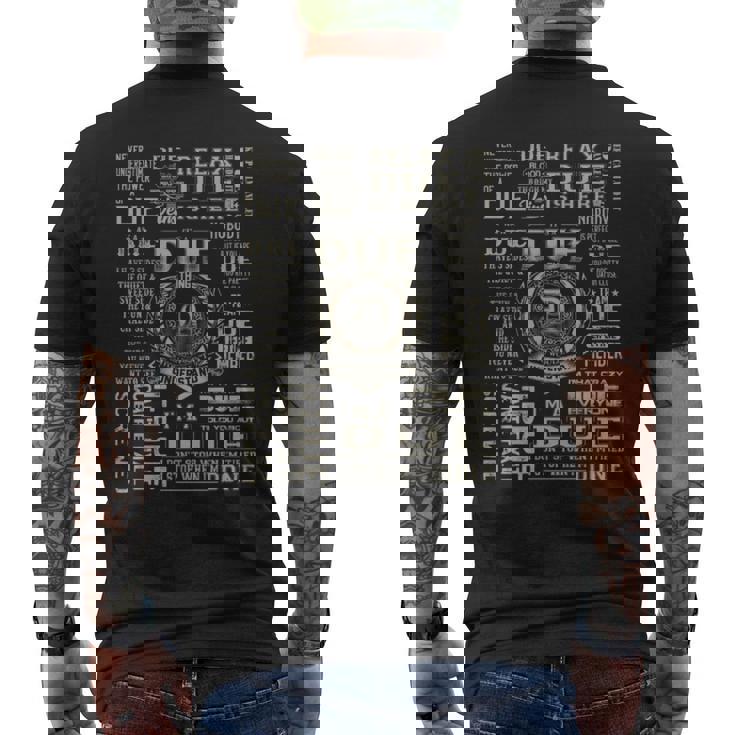 It's A Due Thing Due Name Men's T-shirt Back Print