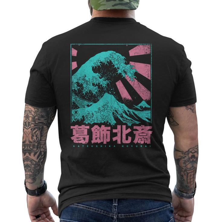 Japanese Hokusai Japan The Great Waveor Kanagawa T-Shirt mit Rückendruck