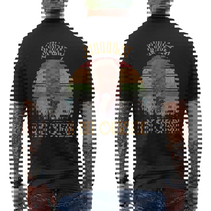 Just A Bit Outside Baseball Vintage Men's T-shirt Back Print