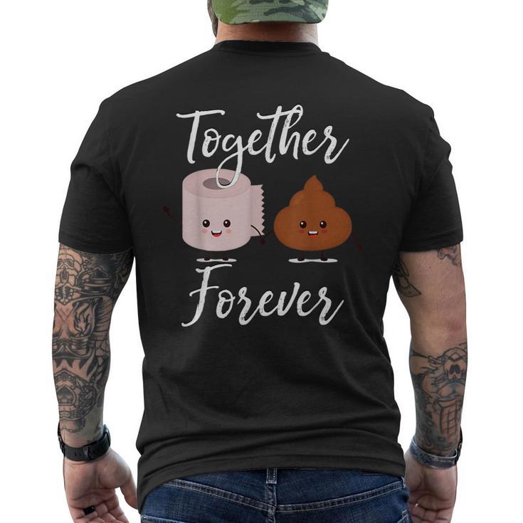 Kacke Together Forever Toilet Roll Poop T-Shirt mit Rückendruck