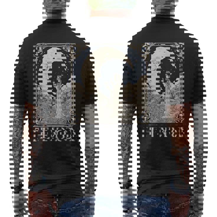 La Carta Del Tarot Luna La Luna Cartas Del Tarot Amantes Del Tarot Camiseta Hombre Estampado Espalda