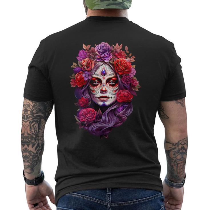 La Catrina Cool Dia De Muertos Day Of The Dead T-Shirt mit Rückendruck