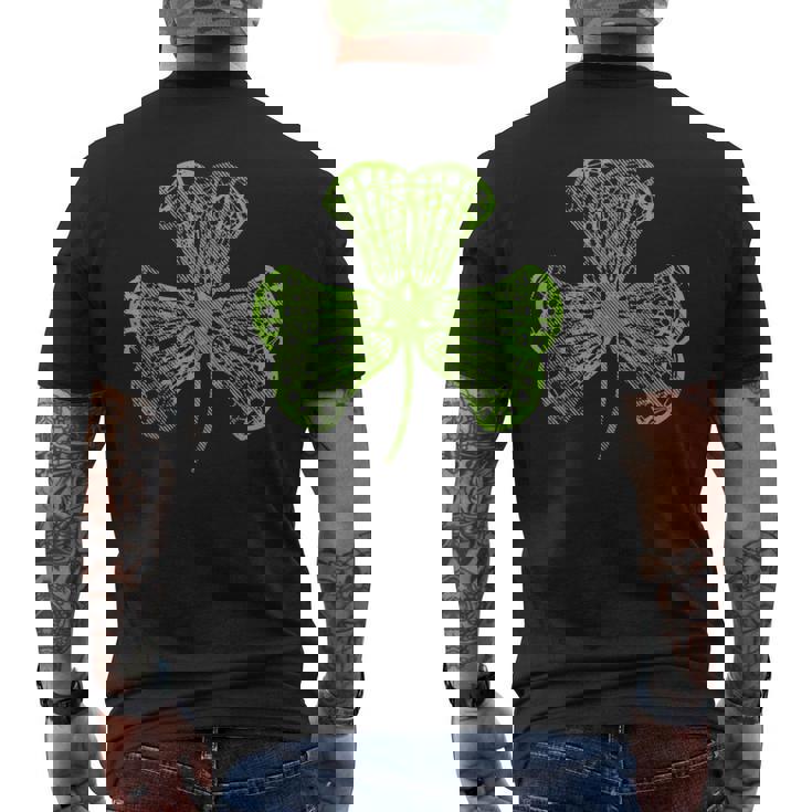 Lacrosse Shamrock Clover St Patricks Day Player Coach Men's Back Print T-Shirt
