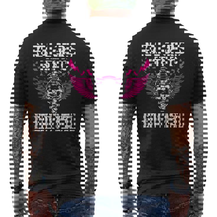 Las Muchachas Reales Escuchan Heavy Metal Heavy Metal Camiseta Hombre Estampado Espalda