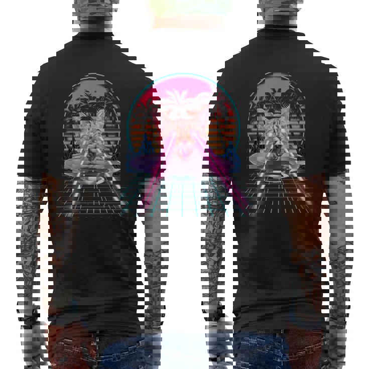 Laser Cat Eyes Kitten Ufo Retro 80S Cats Lovers Camiseta Hombre Estampado Espalda