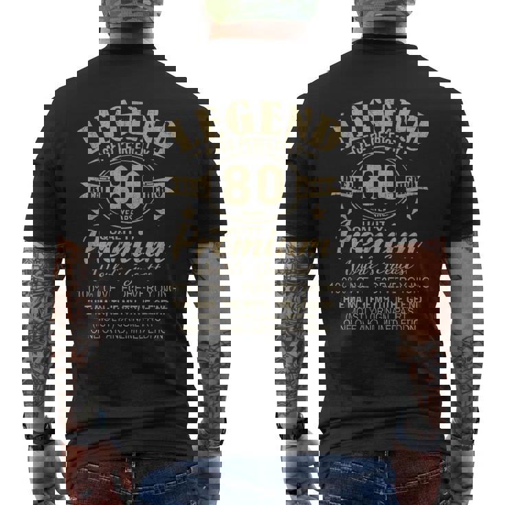 Legend Since 80 Years Vintage Legend 80Th Birthday Men's T-shirt Back Print