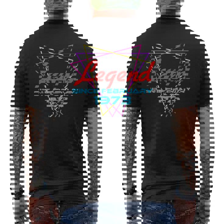 Legend Since February 1973 Camiseta Hombre Estampado Espalda