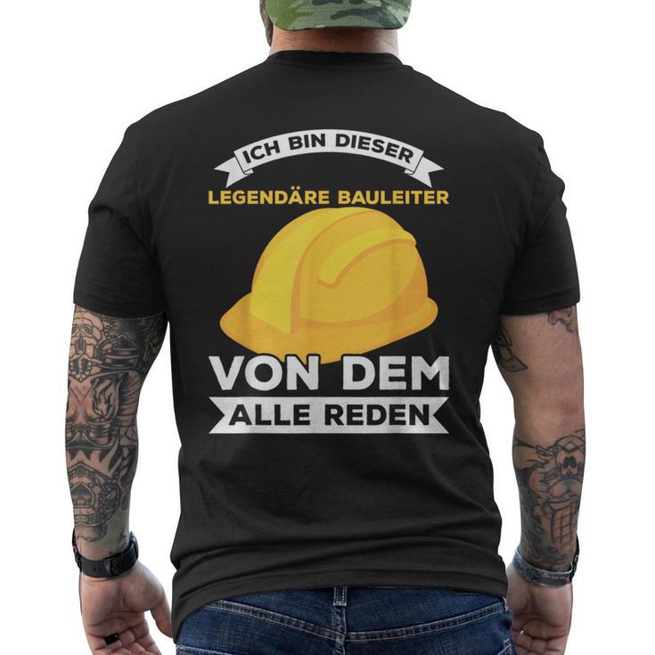 Legendary Construction Manager Builder Construction Site Saying T-Shirt mit Rückendruck