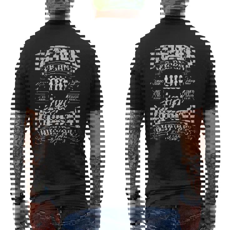 Legends Were Born In 1980 Year Of Birth Birthday Men's T-shirt Back Print