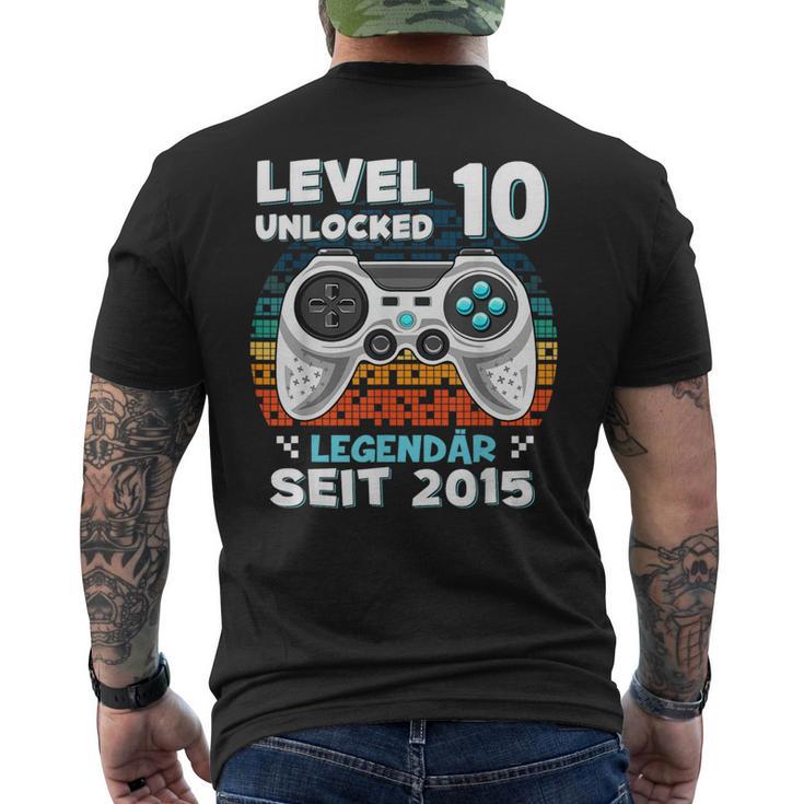 Level 10 Years Birthday Young Gamer 2015 Birthday T-Shirt mit Rückendruck