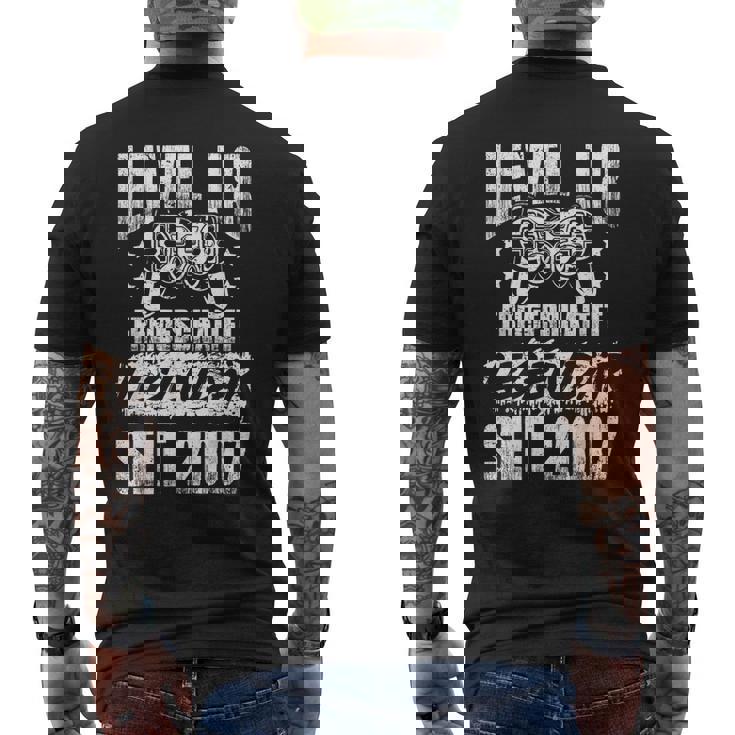 Level 18 Geburtstag Junge Gamer Mann Dekoolljährig 2007 T-Shirt mit Rückendruck