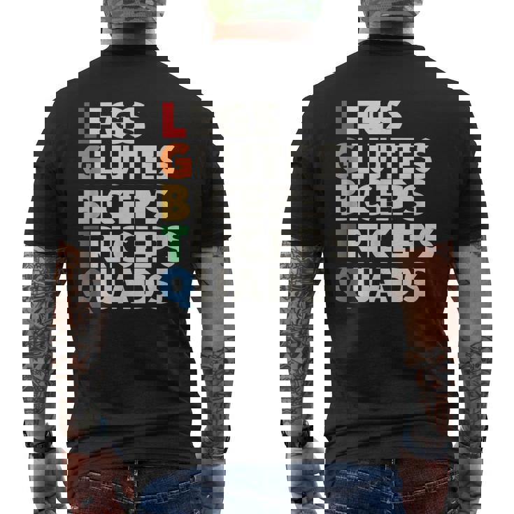 Lgbtq Lats Glutes Biceps Tríceps Quads Gym Levantamiento Pesas Camiseta Hombre Estampado Espalda