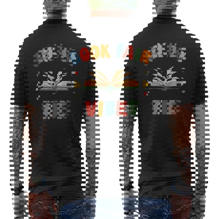 Library Book Fair Vibes Retro Reading Nostalgic Men's Back Print T-Shirt