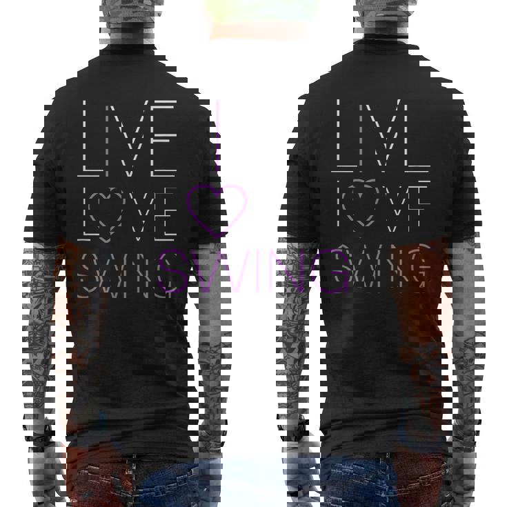 Live Love Swing Swing Bailarín Camiseta Hombre Estampado Espalda