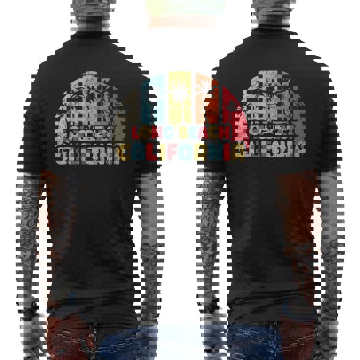 Long Beachintage California Beach Rétro Coucher De Soleil T-shirt imprimé au dos