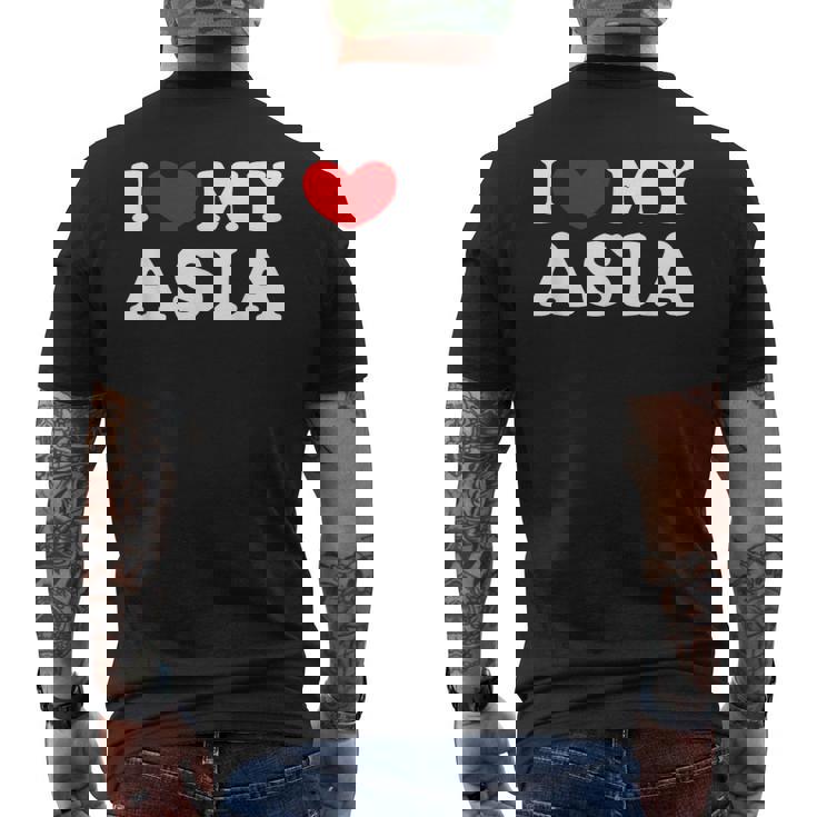I Love My Asia I Heart My Asia Men's Back Print T-Shirt