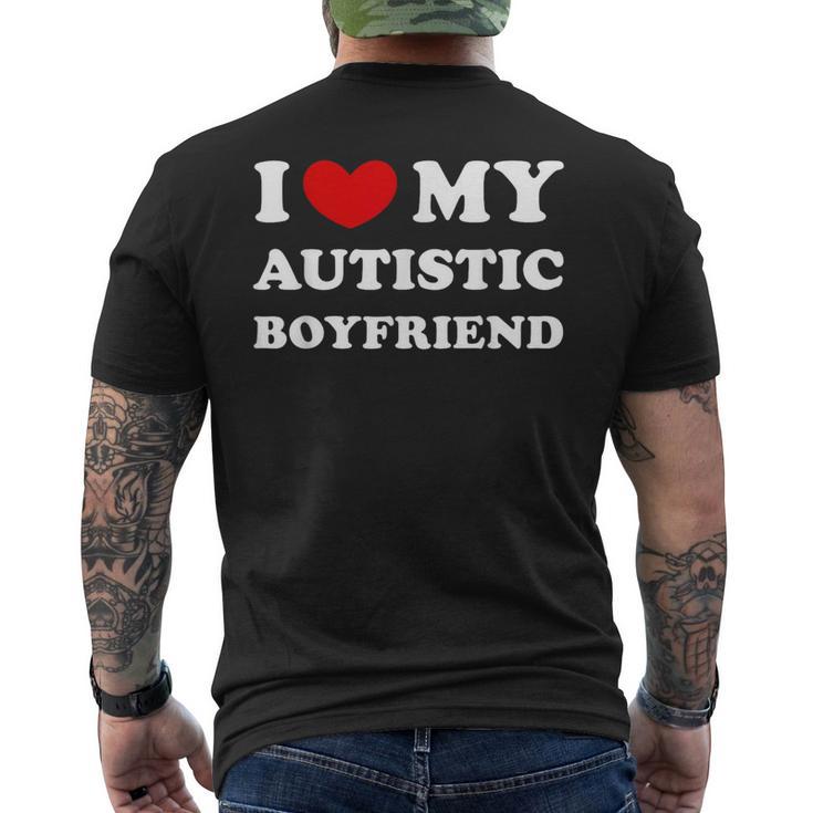 I Love My Autistic Boyfriend Love My Autistic Friend T-Shirt mit Rückendruck