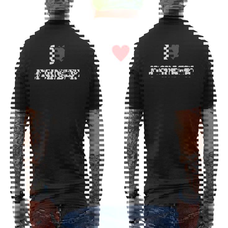 I Love My Chinese Spy I Heart My Chinese Spy Men's T-shirt Back Print