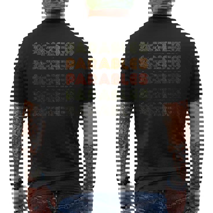 Love Heart Parables Tee Grunge Vintage Style Parables Men's Back Print T-Shirt